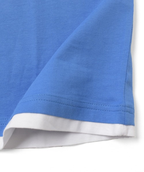 GLAZOS(グラソス)の「ワンポイントロゴ裾レイヤード半袖Tシャツ(Tシャツ/カットソー・キッズ・ライトブルー/ブラック/ホワイト/ライトグリーン/ネイビー・140cm/150cm/160cm/170cm/130cm)」の15枚目の写真