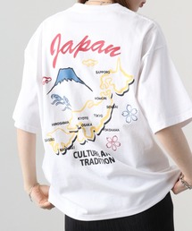 オーバーサイズ スカジャン風 ヘビーウエイト半袖Tシャツ