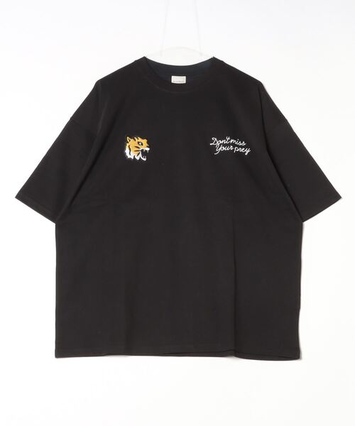 オーバーサイズ スカジャン風 ヘビーウエイト半袖Tシャツ（T