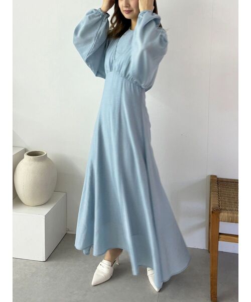 ワンピース YILON Layered gather op セール】FRONT ZIP GATHER CAMI OP フロント ジップ ギャザー