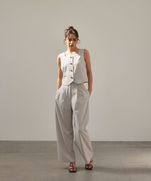 EMMEL REFINES | ＜EMMEL REFINES＞EM ハイウエスト タック ワイドパンツ(スラックス)