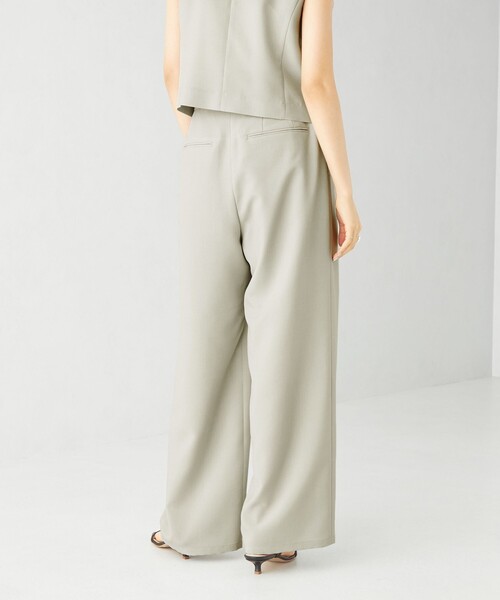 EMMEL REFINES(エメルリファインズ)の「<EMMEL REFINES>EM ハイウエスト タック ワイドパンツ(スラックス・レディース・ライトブルー/ライトグレー/その他1・XS/S/M)」の4枚目の写真