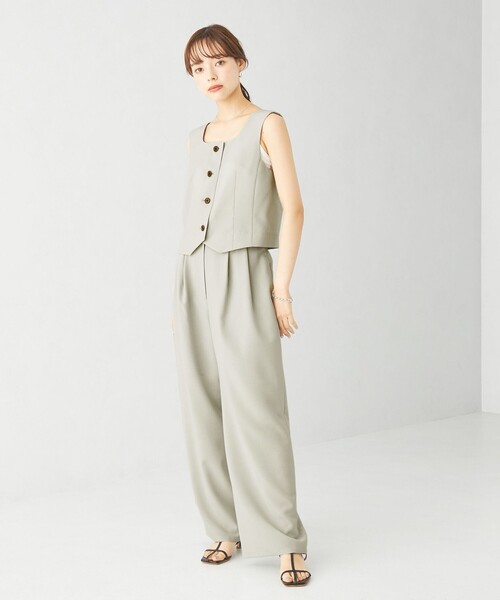 【人気☆オシャレ☆EMMEL REFINES】ベージュパンツ　サイズS EMMEL REFINES スラックス パンツ 「EMMEL REFINES」EM マーブル
