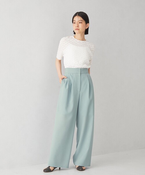 EMMEL REFINES(エメルリファインズ)の「<EMMEL REFINES>EM ハイウエスト タック ワイドパンツ(スラックス・レディース・ライトブルー/ライトグレー/その他1・XS/S/M)」の19枚目の写真