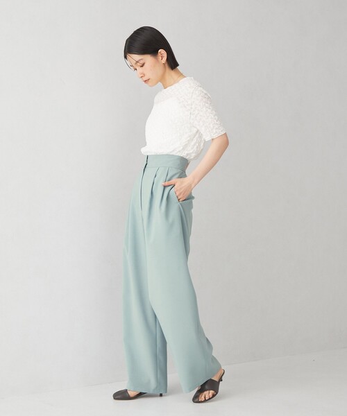 EMMEL REFINES(エメルリファインズ)の「<EMMEL REFINES>EM ハイウエスト タック ワイドパンツ(スラックス・レディース・ライトブルー/ライトグレー/その他1・XS/S/M)」の21枚目の写真