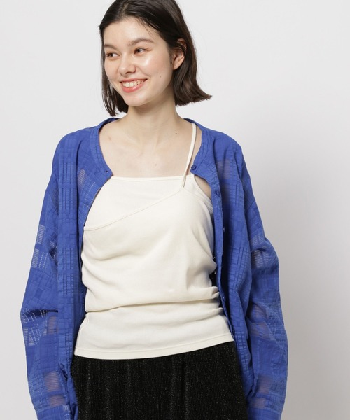 niko and...（ニコアンド）の「ルームドライ/レイヤーカップキャミソール（キャミソール・レディース・アイボリー/ブラック/モカ・LARGE/MEDIUM）」の3枚目の写真