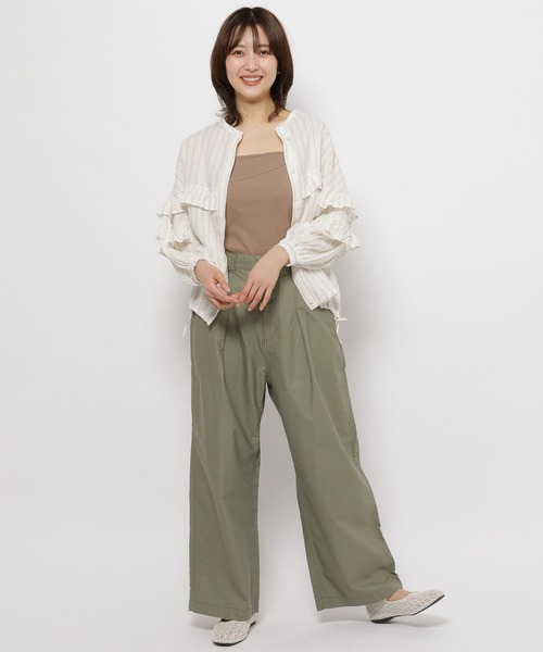 niko and...（ニコアンド）の「ルームドライ/レイヤーカップキャミソール（キャミソール・レディース・アイボリー/ブラック/モカ・LARGE/MEDIUM）」の12枚目の写真