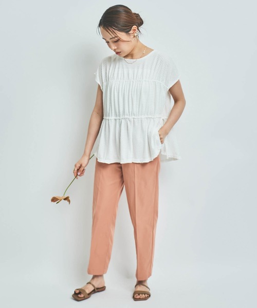 mil(ミル)の「【150㎝前後の小柄さんサイズ】きれいめチノパンツ(チノパンツ・レディース・チャコールグレー/オレンジ/ライトベージュ・S/XS/M)」の17枚目の写真