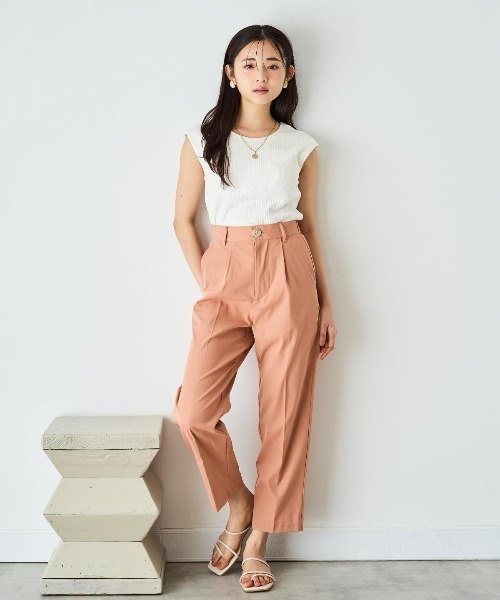 mil(ミル)の「【150㎝前後の小柄さんサイズ】きれいめチノパンツ(チノパンツ・レディース・チャコールグレー/オレンジ/ライトベージュ・S/XS/M)」の21枚目の写真
