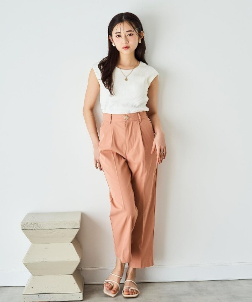 mil(ミル)の「【150㎝前後の小柄さんサイズ】きれいめチノパンツ(チノパンツ・レディース・チャコールグレー/オレンジ/ライトベージュ・S/XS/M)」の22枚目の写真
