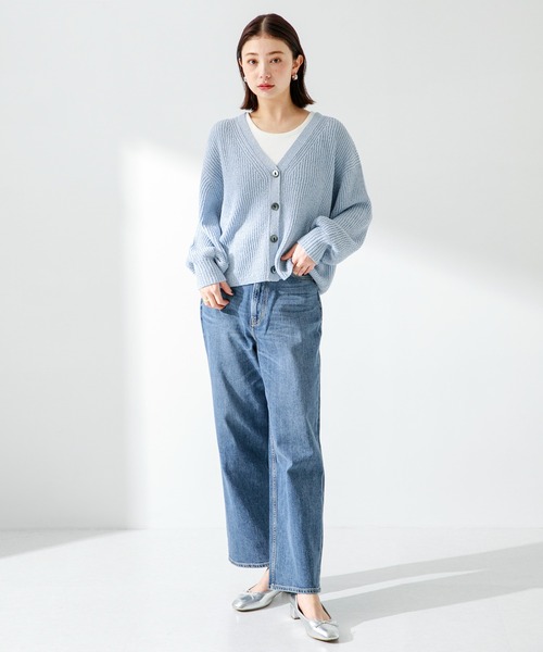 URBAN RESEARCH Sonny Label（アーバンリサーチサニーレーベル）の「シャイニーカーディガン（カーディガン/ボレロ・レディース・オフホワイト/ブルー/ライトグレー・FREE）」の10枚目の写真