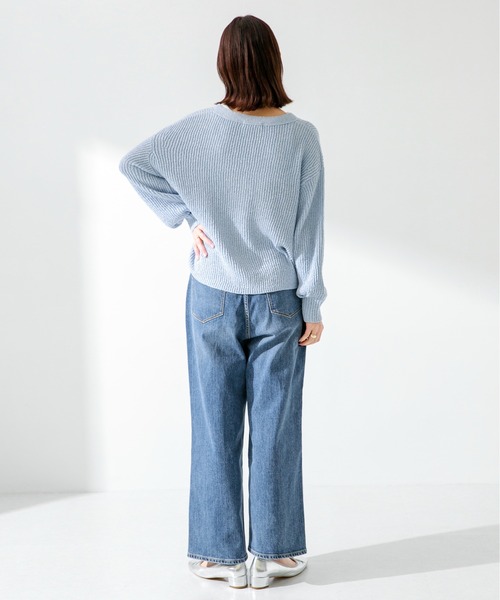 URBAN RESEARCH Sonny Label（アーバンリサーチサニーレーベル）の「シャイニーカーディガン（カーディガン/ボレロ・レディース・オフホワイト/ブルー/ライトグレー・FREE）」の12枚目の写真