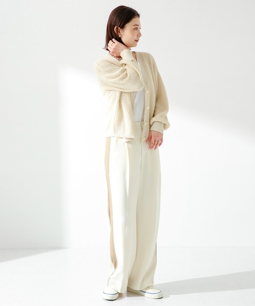 URBAN RESEARCH Sonny Label（アーバンリサーチサニーレーベル）の「シャイニーカーディガン（カーディガン/ボレロ・レディース・オフホワイト/ブルー/ライトグレー・FREE）」の22枚目の写真