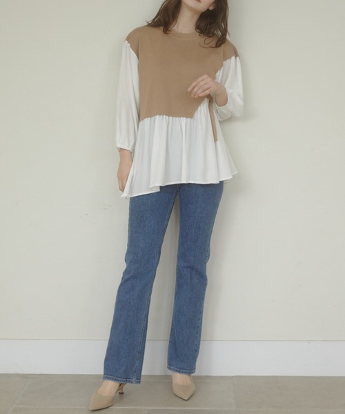 ACYM（アシーム）の「Semi flare slim デニム（デニムパンツ・レディース・ブルー/ブルー系その他・SMALL/MEDIUM）」の6枚目の写真