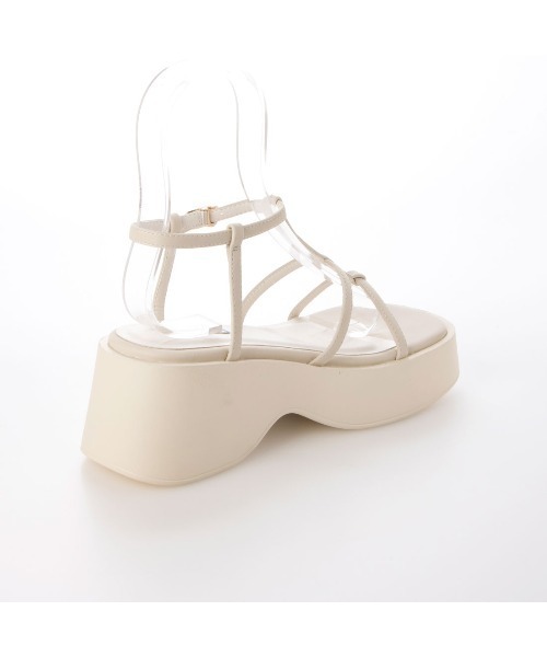 EVOL（イーボル）の「XSからLLまで豊富なサイズ展開【EVOL】Tストラップスクエア厚底サンダル IW5406（サンダル・レディース・ブラック/シルバー/アイボリー・XS/L/M/S/LL）」の20枚目の写真