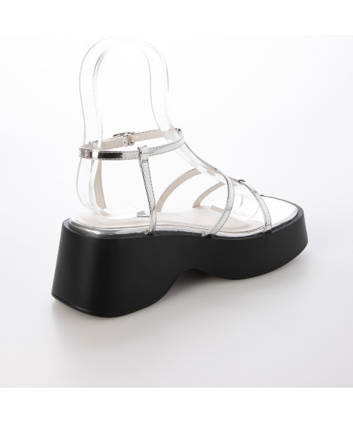 EVOL（イーボル）の「XSからLLまで豊富なサイズ展開【EVOL】Tストラップスクエア厚底サンダル IW5406（サンダル・レディース・ブラック/シルバー/アイボリー・XS/L/M/S/LL）」の13枚目の写真