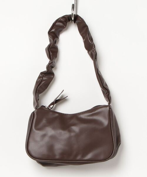 ｔｏｌｅｎｅ（トレネ）の「スタッズ付き フェイクレザーワンハンドル くしゅくしゅ ギャザーハンドバッグ（ハンドバッグ・レディース・ホワイト/ブラウン/グリーン・ONE SIZE）」の19枚目の写真