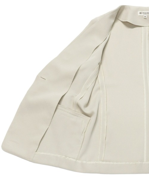TOKYO SHIRTS(トウキョウシャツ)の「ノーカラージャケット 七分袖(ノーカラージャケット・レディース・ベージュ/ネイビー・L/M)」の11枚目の写真