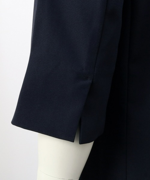 TOKYO SHIRTS(トウキョウシャツ)の「ノーカラージャケット 七分袖(ノーカラージャケット・レディース・ベージュ/ネイビー・L/M)」の8枚目の写真