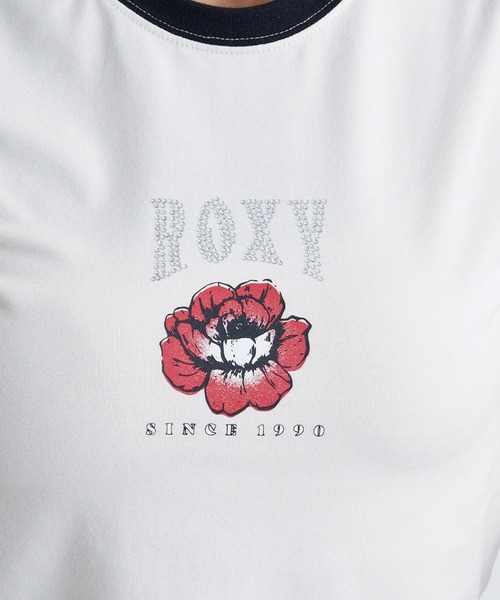 ROXY（ロキシー）の「LA FLORA/ロキシーパイピングショート丈リンガーTシャツ（Tシャツ/カットソー・レディース・ターコイズブルー/レッド/ホワイト/ブラック・MEDIUM/LARGE/SMALL）」の11枚目の写真