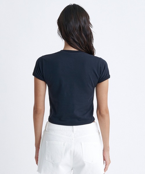 ROXY（ロキシー）の「LA FLORA/ロキシーパイピングショート丈リンガーTシャツ（Tシャツ/カットソー・レディース・ターコイズブルー/レッド/ホワイト/ブラック・MEDIUM/LARGE/SMALL）」の17枚目の写真