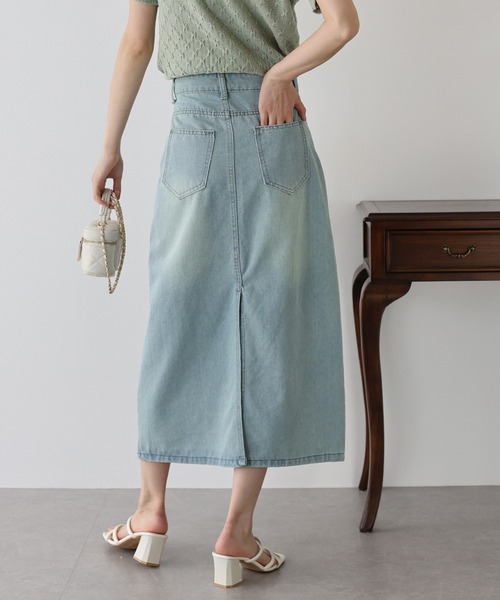 BLUEEAST（ブルーイースト）の「パール付きデニムスカート（デニムスカート・レディース・ブルー・MEDIUM/LARGE）」の5枚目の写真