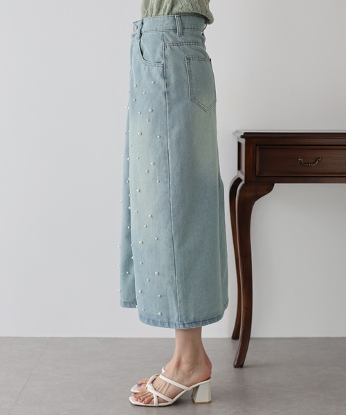 BLUEEAST（ブルーイースト）の「パール付きデニムスカート（デニムスカート・レディース・ブルー・MEDIUM/LARGE）」の11枚目の写真