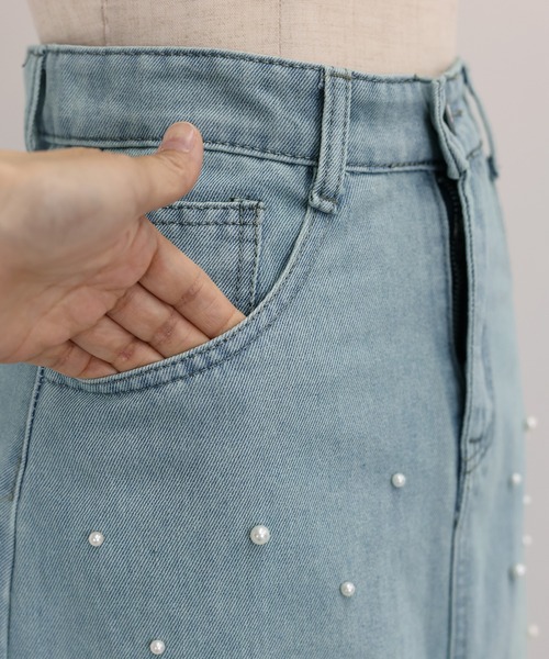 BLUEEAST（ブルーイースト）の「パール付きデニムスカート（デニムスカート・レディース・ブルー・MEDIUM/LARGE）」の14枚目の写真
