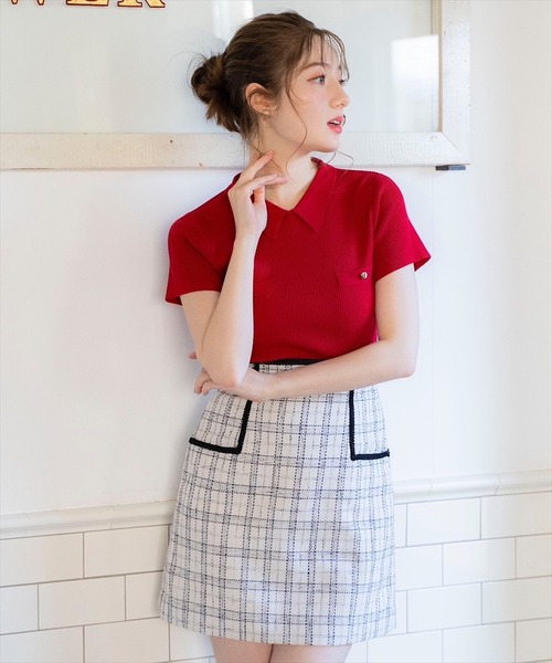 SWINGLE（スウィングル）の「【日本製】ブレードトリミングチェックミニスカート（スカート・レディース・ブラック系その他5/ベージュ系その他6・SMALL/MEDIUM）」の8枚目の写真