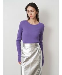 ELENDEEK | バックオープンパイピングニット(ニット/セーター)