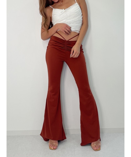 DURAS（デュラス）の「Gather flare pants（その他パンツ・レディース・チャコールグレー/ブラウン・SMALL/MEDIUM）」の16枚目の写真