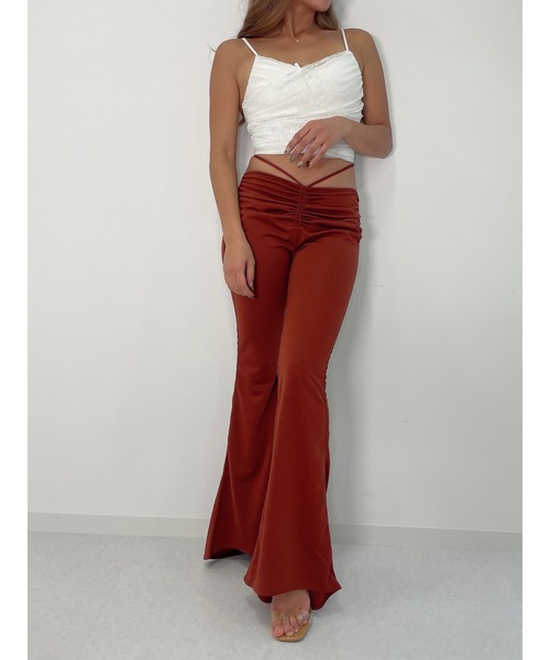 DURAS（デュラス）の「Gather flare pants（その他パンツ・レディース・チャコールグレー/ブラウン・SMALL/MEDIUM）」の15枚目の写真