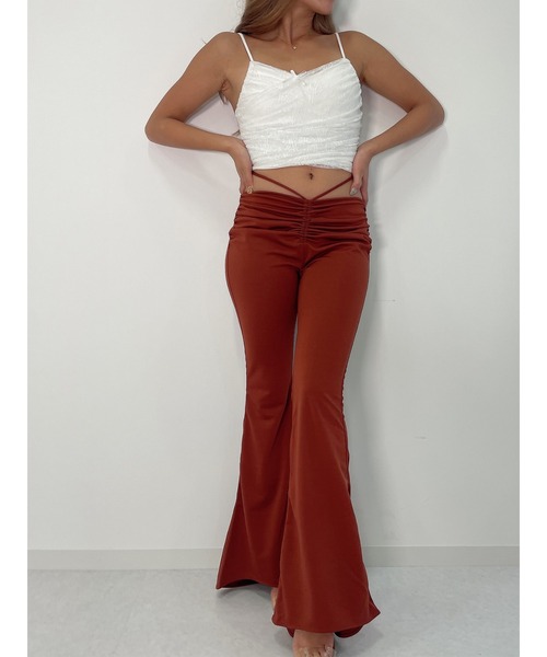 DURAS（デュラス）の「Gather flare pants（その他パンツ・レディース・チャコールグレー/ブラウン・SMALL/MEDIUM）」の13枚目の写真