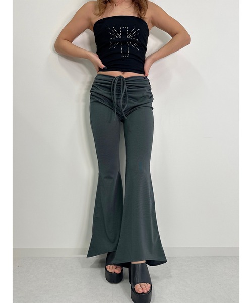 DURAS（デュラス）の「Gather flare pants（その他パンツ・レディース・チャコールグレー/ブラウン・SMALL/MEDIUM）」の12枚目の写真