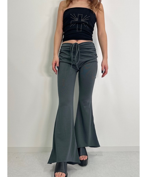 DURAS（デュラス）の「Gather flare pants（その他パンツ・レディース・チャコールグレー/ブラウン・SMALL/MEDIUM）」の11枚目の写真