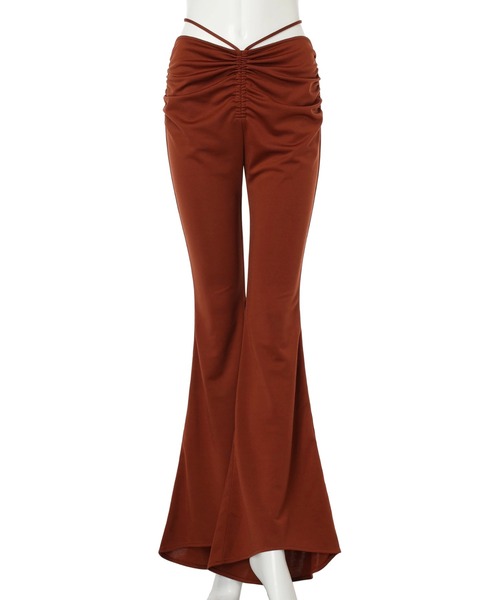 DURAS（デュラス）の「Gather flare pants（その他パンツ・レディース・チャコールグレー/ブラウン・SMALL/MEDIUM）」の9枚目の写真