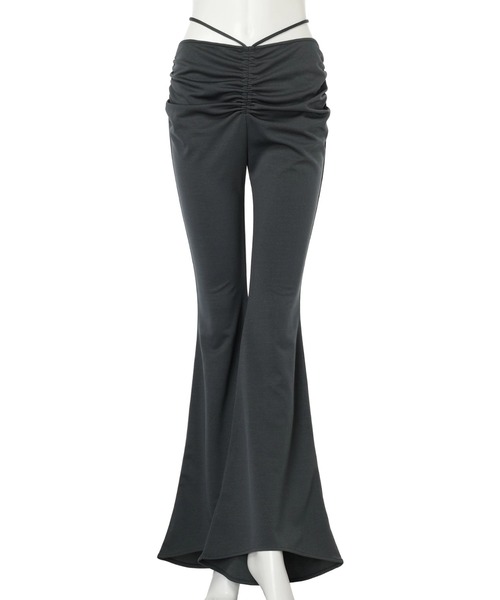 DURAS（デュラス）の「Gather flare pants（その他パンツ・レディース・チャコールグレー/ブラウン・SMALL/MEDIUM）」の8枚目の写真