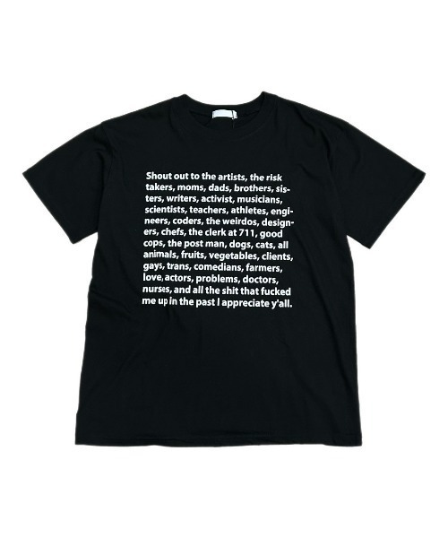 Chikashitsu +（チカシツプラス）の「【Chikashitsu +】logo lettering t-shirt / 【チカシツプラス】ロゴレタリングプリント半袖Tシャツ（Tシャツ/カットソー・メンズ・ホワイト/ブラック・ONE SIZE）」の17枚目の写真