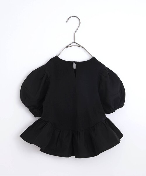 p.premier（ピードットプルミエ）の「ペプラムパフTシャツ（Tシャツ/カットソー・キッズ・ブラック/ブラウン/アイボリー・130/140/90/100/110/120/80）」の6枚目の写真