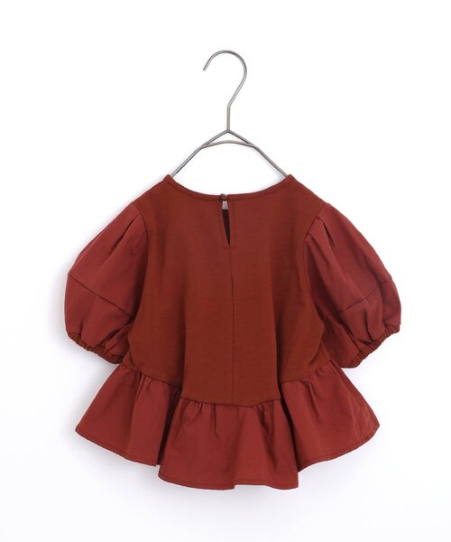 p.premier（ピードットプルミエ）の「ペプラムパフTシャツ（Tシャツ/カットソー・キッズ・ブラック/ブラウン/アイボリー・130/140/90/100/110/120/80）」の7枚目の写真