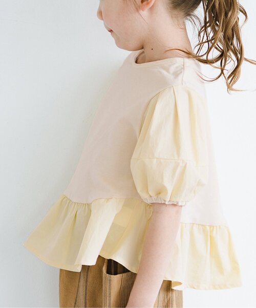 p.premier（ピードットプルミエ）の「ペプラムパフTシャツ（Tシャツ/カットソー・キッズ・ブラック/ブラウン/アイボリー・130/140/90/100/110/120/80）」の10枚目の写真