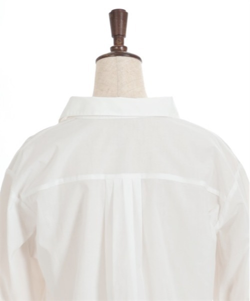 axes femme（アクシーズファム）の「花刺繍入スキッパーシャツ（シャツ/ブラウス・レディース・ホワイト/ブラック/ブルー・FREE）」の8枚目の写真