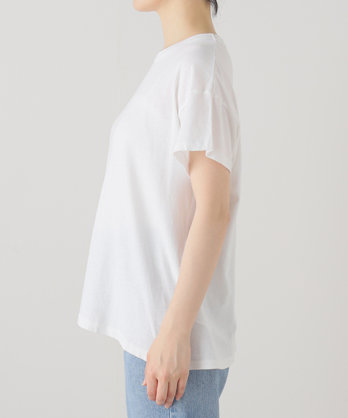 plage（プラージュ）の「THE GREAT./ザ グレイト THE BOXY CREW Tシャツ（Tシャツ/カットソー・レディース・ライトパープル/ホワイト・FREE）」の3枚目の写真