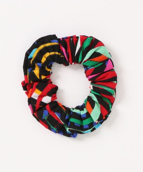 チャイハネ（チャイハネ）の「【チャイハネ】アフリカン柄ミニシュシュ（シュシュ・レディース・グリーン/ブルー/レッド/ブラウン/パープル/ブラック/ライトブルー/カラフル・FREE）」の2枚目の写真