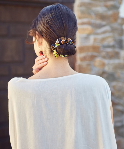 チャイハネ（チャイハネ）の「【チャイハネ】アフリカン柄ミニシュシュ（シュシュ・レディース・グリーン/ブルー/レッド/ブラウン/パープル/ブラック/ライトブルー/カラフル・FREE）」の19枚目の写真