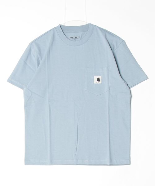Carhartt WIP(カーハートダブリューアイピー)の「Carhartt WIP/カーハートダブリューアイピー 半袖Tシャツ ポケット MUJI I032215(Tシャツ/カットソー・レディース・ホワイト/ブラック/ライトブルー・S/M)」の3枚目の写真