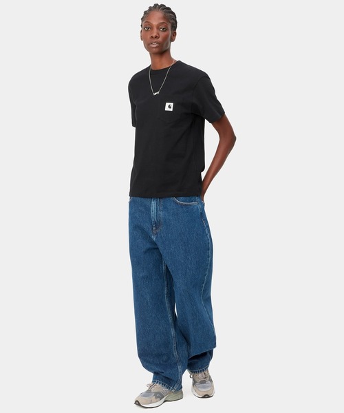Carhartt WIP(カーハートダブリューアイピー)の「Carhartt WIP/カーハートダブリューアイピー 半袖Tシャツ ポケット MUJI I032215(Tシャツ/カットソー・レディース・ホワイト/ブラック/ライトブルー・S/M)」の12枚目の写真