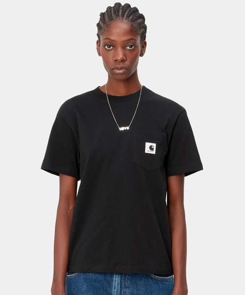 Carhartt WIP(カーハートダブリューアイピー)の「Carhartt WIP/カーハートダブリューアイピー 半袖Tシャツ ポケット MUJI I032215(Tシャツ/カットソー・レディース・ホワイト/ブラック/ライトブルー・S/M)」の10枚目の写真