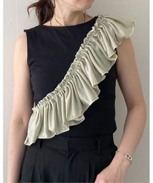 She's Closet | ボリュームラメシアー付けフリル/つけ襟/ビスチェ【マルチウェイ】(付け襟)