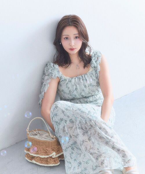 MAJESTIC LEGON（マジェスティックレゴン）の「フリルペーパーバッグ（ハンドバッグ・レディース・ベージュ/アイボリー・FREE）」の5枚目の写真